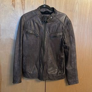 Cole Haan Light Brown Leather Jacket